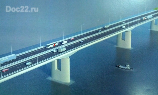 Doc22.ru Один из эскизов нового моста через Обь в Барнауле, который планируется возвести при строительстве обхода.
